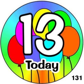 Rainbow Age Badge - all ages available. CANNOT BE CUSTOMISED