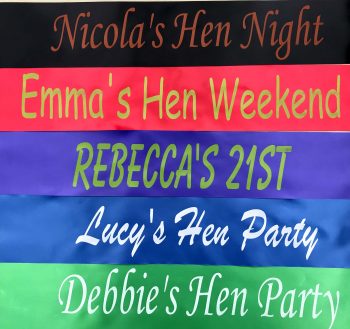 Personalised Sash - printed on the Front and Back - Image 10
