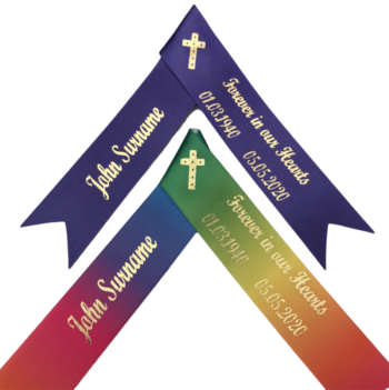 Funeral or Memorial Ribbons 25mm - with attachments - Image 14