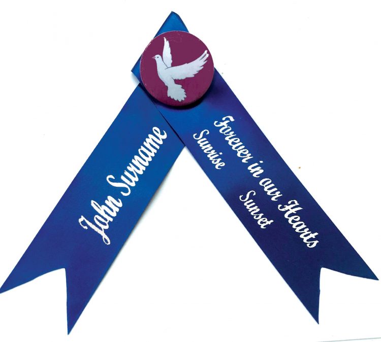 Funeral or Memorial Ribbons 25mm - with attachments - Image 11