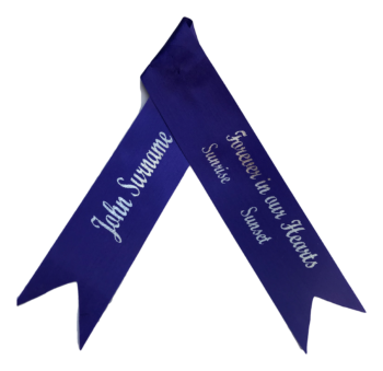 Funeral or Memorial Ribbons 25mm - with attachments - Image 12