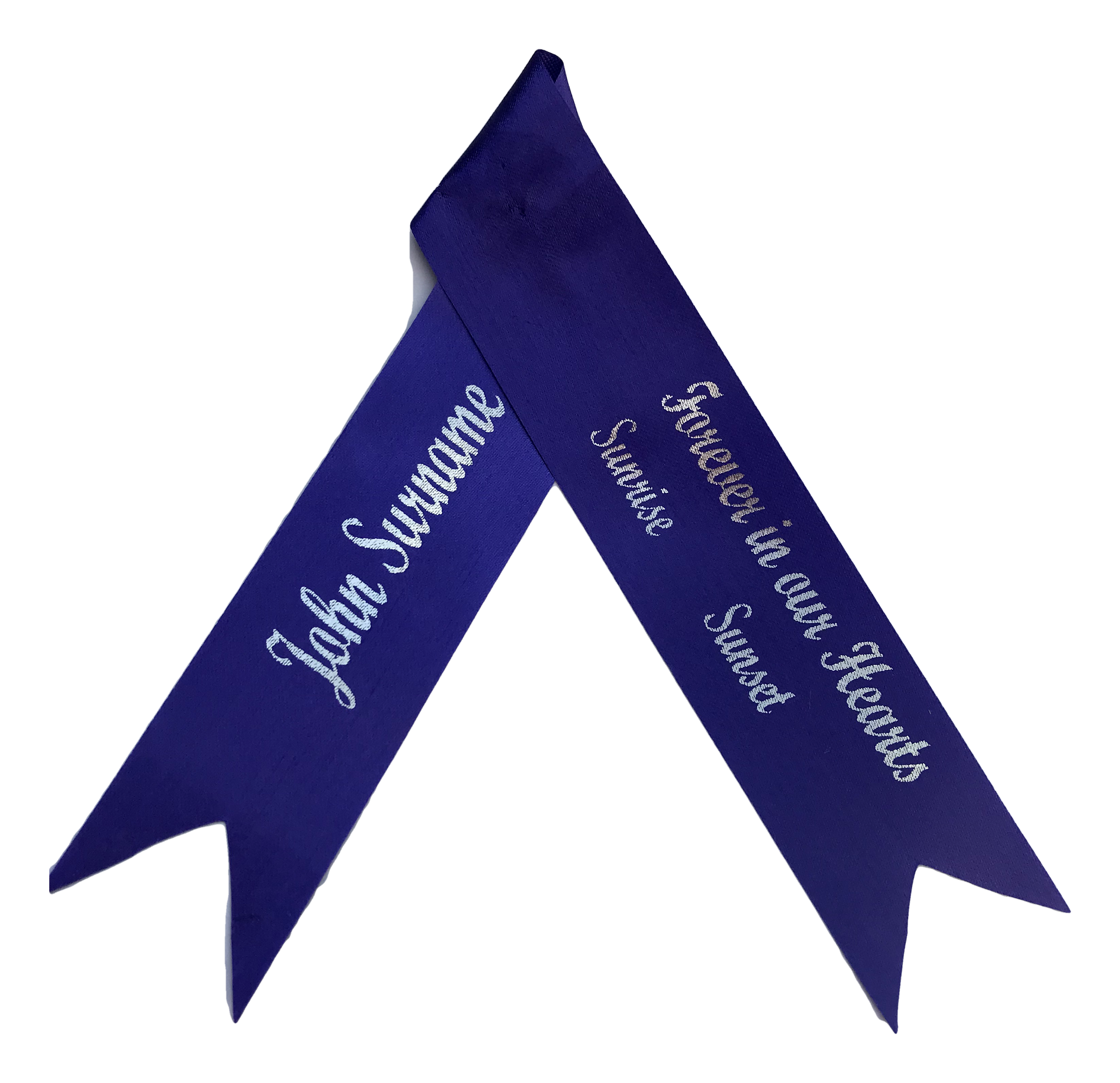 Funeral or Memorial Ribbons 25mm - with attachments - Image 12
