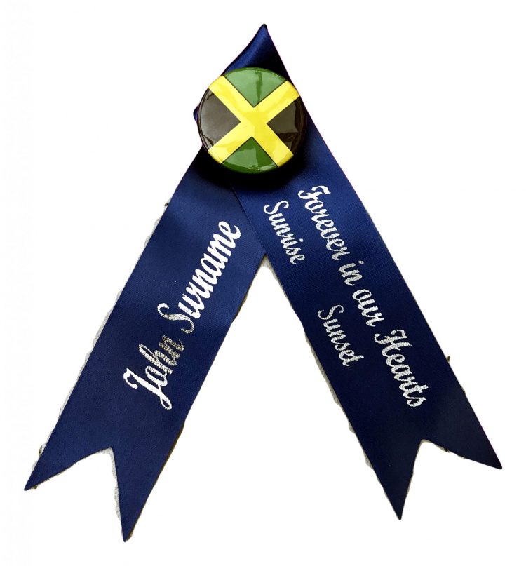 Funeral or Memorial Ribbons 25mm - with attachments - Image 9